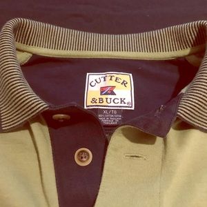 Cutter & Buck cool green and navy polo